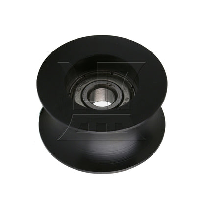 BQLZR 1pc U-shaped Plastic Coated Bearing Pulley 5x25x13mm Black for Door and Window