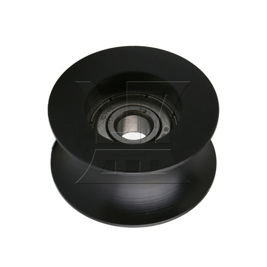 BQLZR 1pc U-shaped Plastic Coated Bearing Pulley 5x25x13mm Black for Door and Window