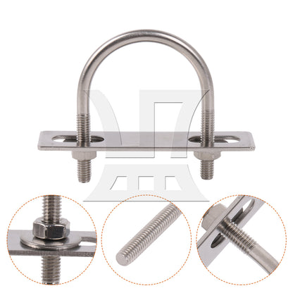 BQLZR Stainless Steel Boat Trailer U-Bolt Nut Set for Industrial Supplies M6x42mm