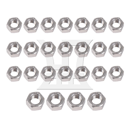 BQLZR 25 Pieces Stainless Steel Hexagon Head Nuts for Home Improvement 1/4-20inch