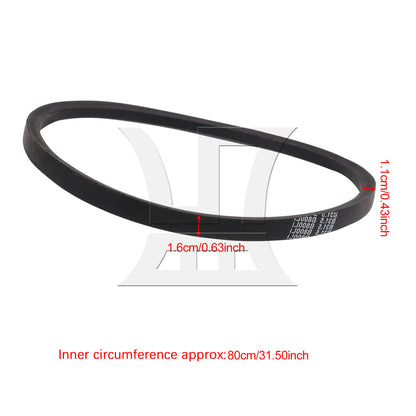 BQLZR B800 Drive Belt 31.50" Inner Circumference 0.63 Inch Width Replace Belts Black