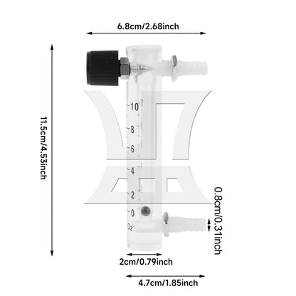 BQLZR Tube Type Acylic Flowmeter Tool LZQ-4 0-10LPM 0.6Mpa for Air Gas Transparent