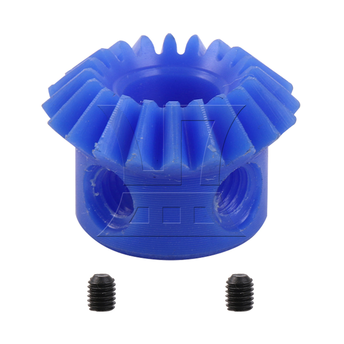 BQLZR Bevel Gear Bevel Gear 1M 20T 1:1 Blue Nylon with M8 Fixing Hole & Screws Set