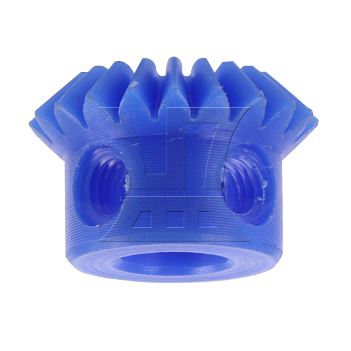 BQLZR Bevel Gear Bevel Gear 1M 20T 1:1 Blue Nylon with M8 Fixing Hole & Screws Set