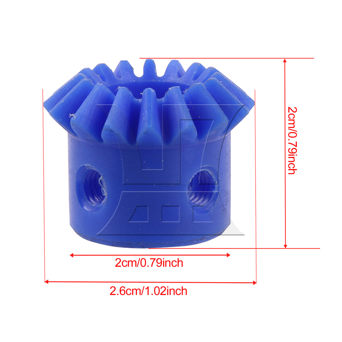BQLZR Tapered Bevel Pinion Gear 1.5 Module 16 T M12 for Hardware 1:1 Blue Nylon Set