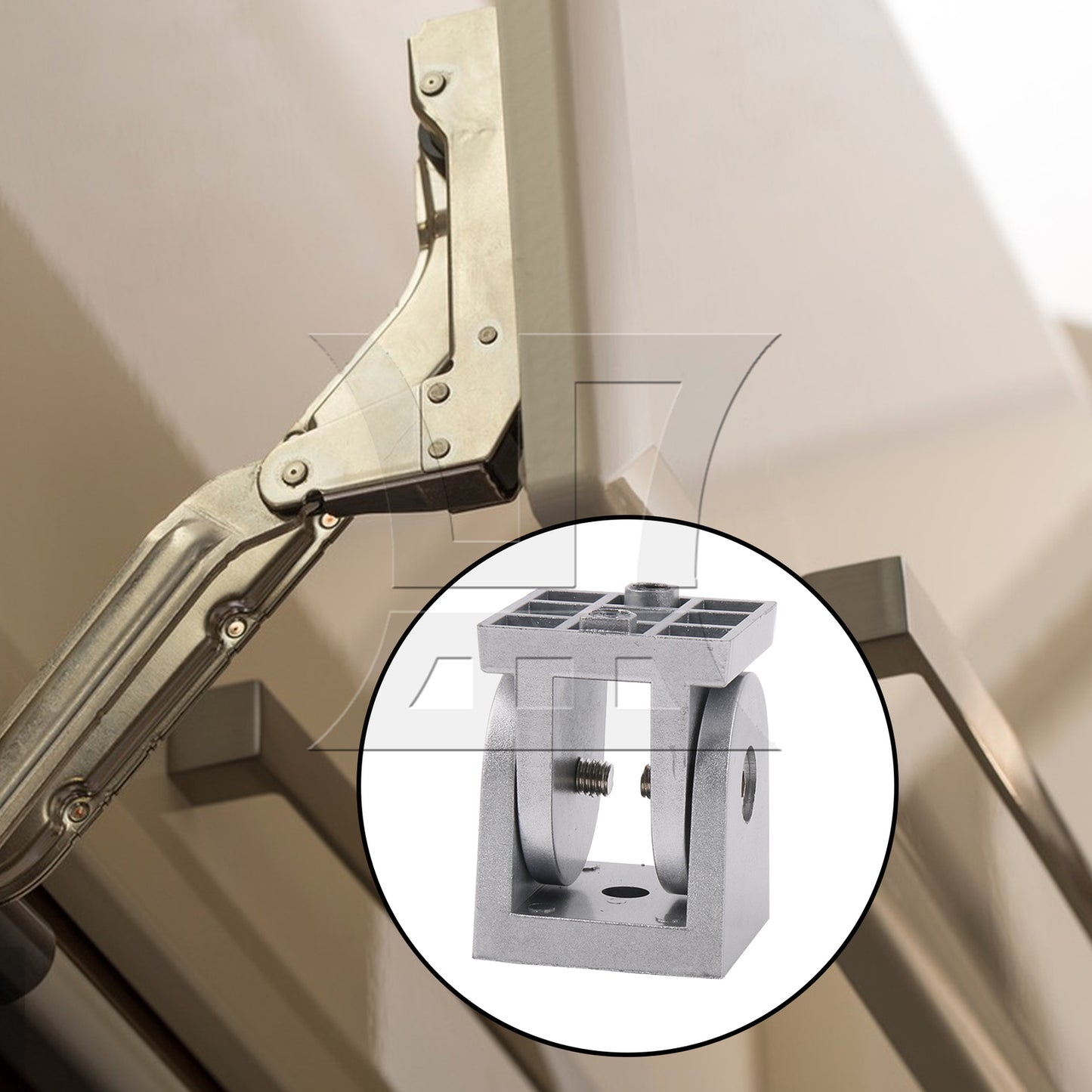 BQLZR Silver Living Hinge 4040 Series Aluminum Extrusion Type Fitting 0.67 Inch
