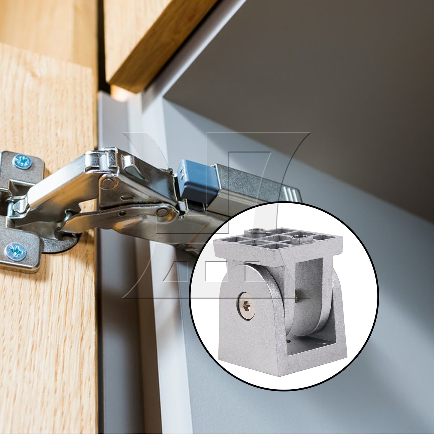 BQLZR Silver Living Hinge 4040 Series Aluminum Extrusion Type Fitting 0.67 Inch