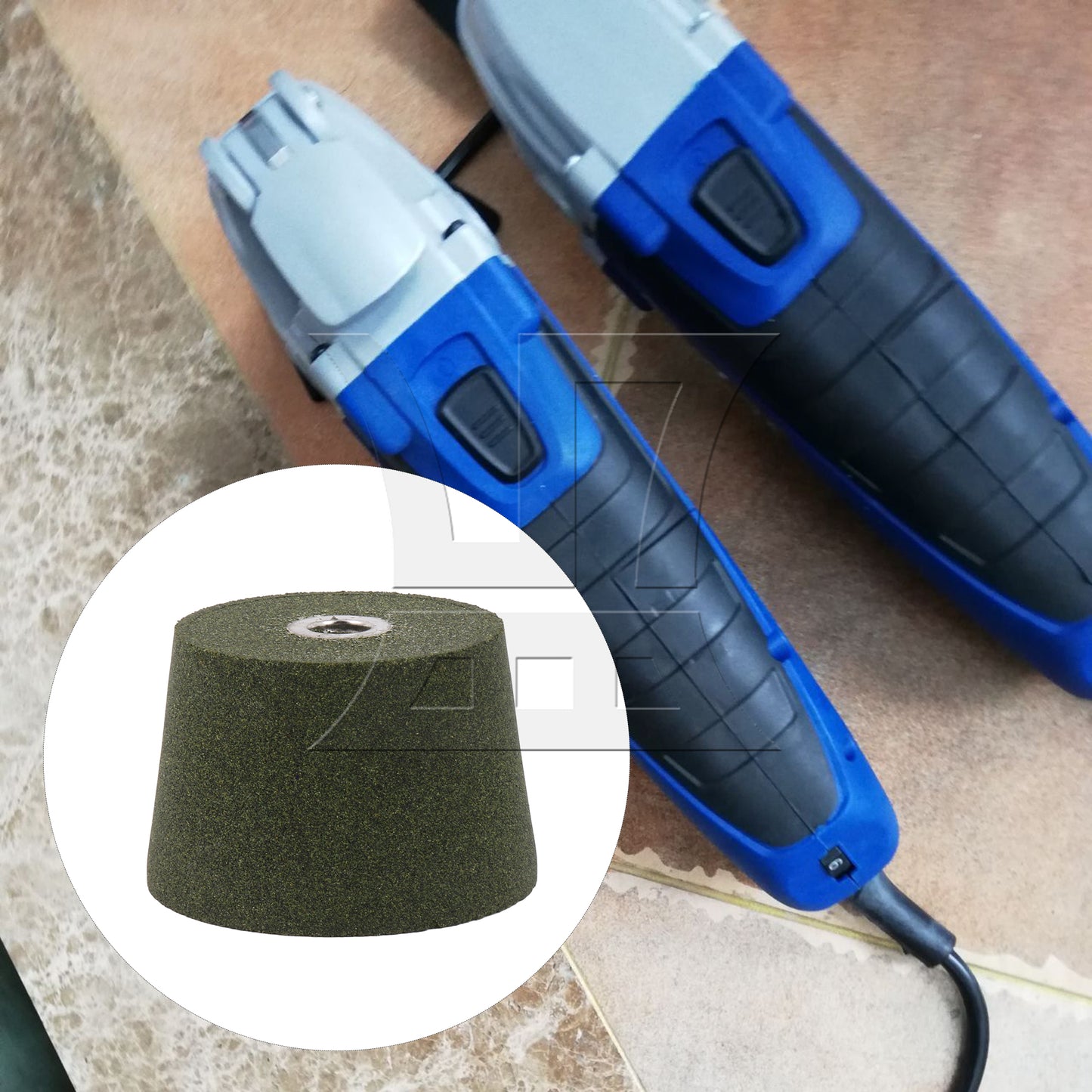 BQLZR Grinding Wheel 100 Grit for Stone Materials M10 Thread 2.41 x 2.87 Inch Green
