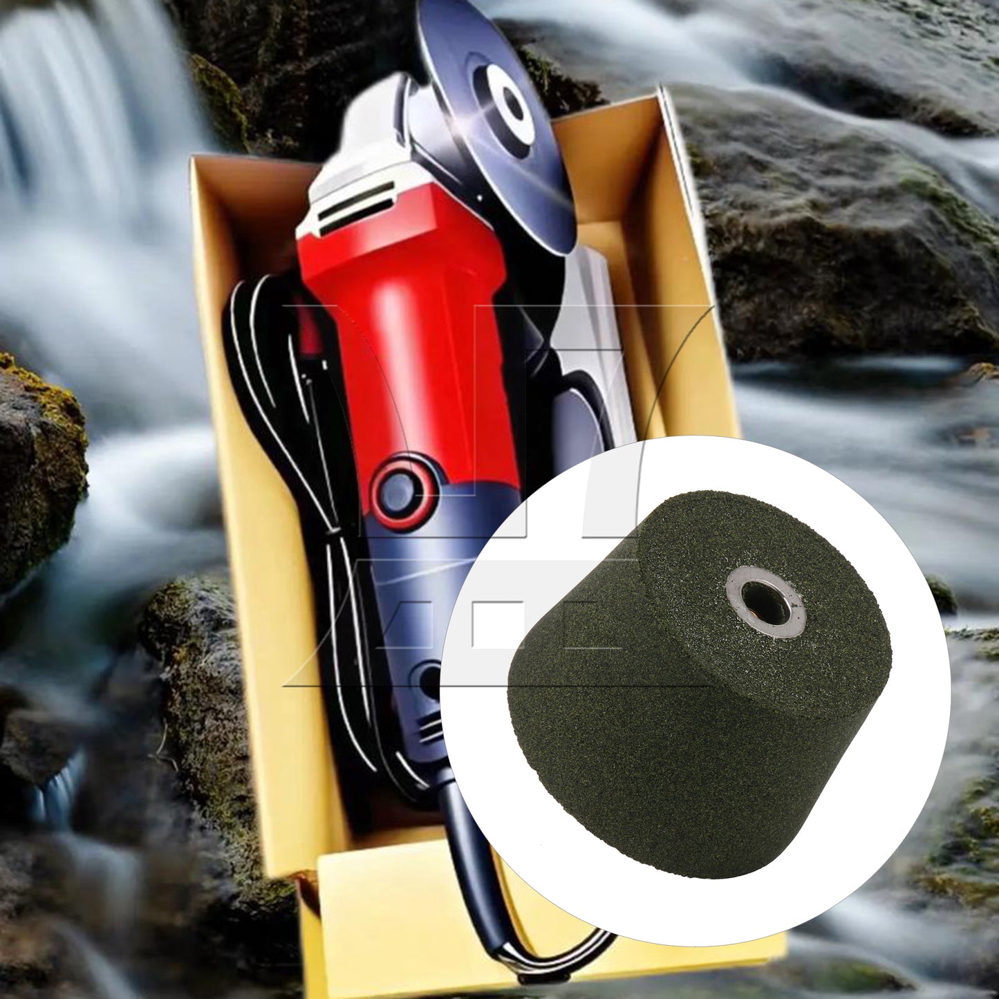 BQLZR Grinding Wheel 100 Grit for Stone Materials M10 Thread 2.41 x 2.87 Inch Green