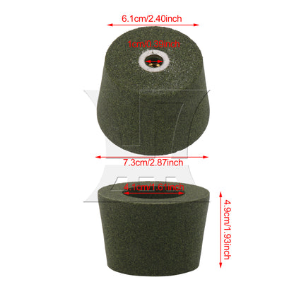 BQLZR Grinding Wheel 100 Grit for Stone Materials M10 Thread 2.41 x 2.87 Inch Green