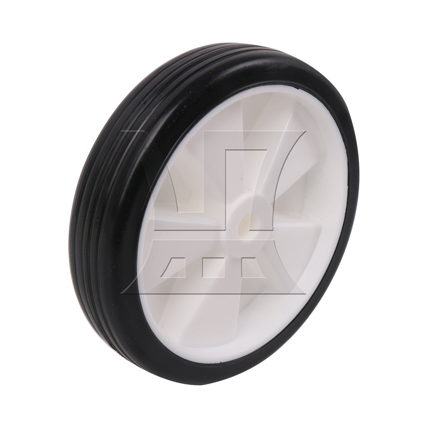 BQLZR 1pc 6 Inch Air Compressor Rubber Wheel White with 13mm Dia Hole Long-lasting Performance