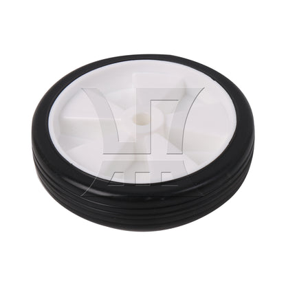 BQLZR 1pc 6 Inch Air Compressor Rubber Wheel White with 13mm Dia Hole Long-lasting Performance