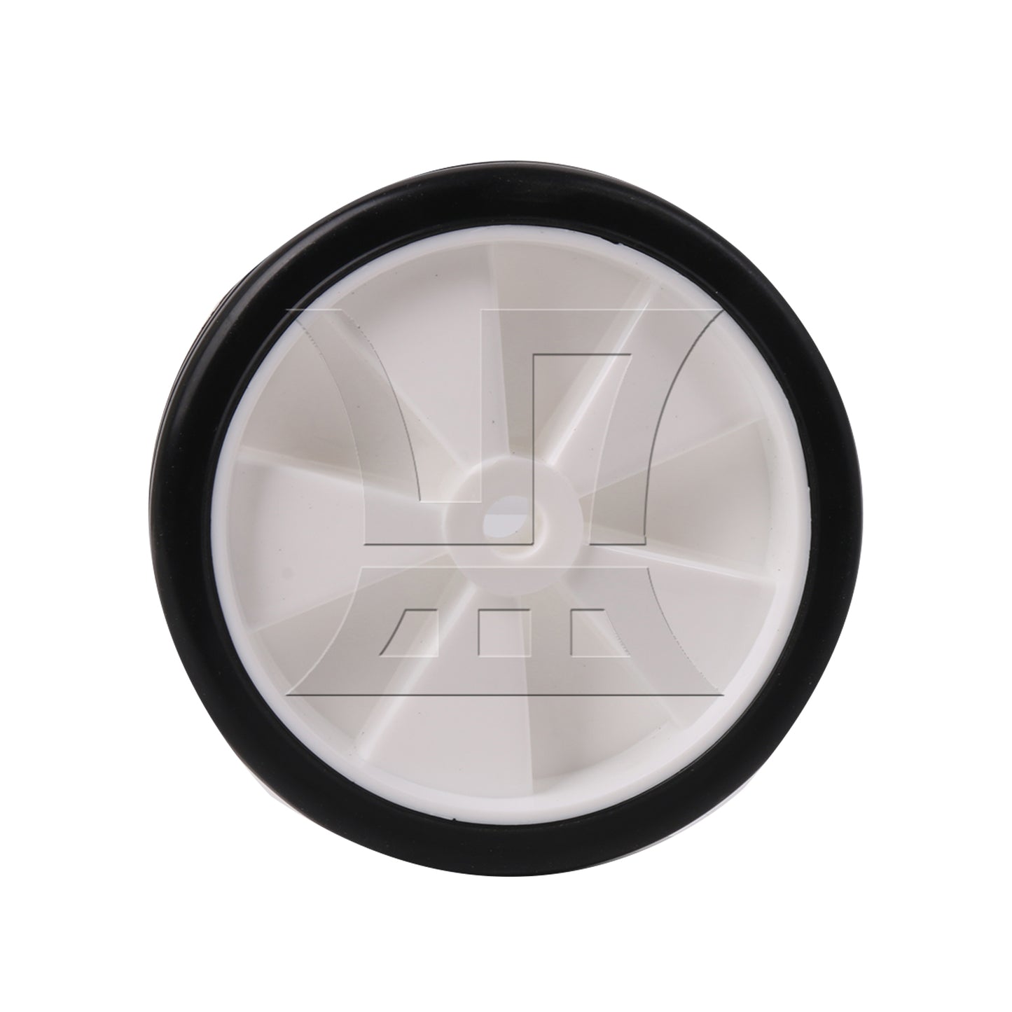 BQLZR 1pc 6 Inch Air Compressor Rubber Wheel White with 13mm Dia Hole Long-lasting Performance