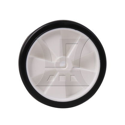 BQLZR 1pc 6 Inch Air Compressor Rubber Wheel White with 13mm Dia Hole Long-lasting Performance