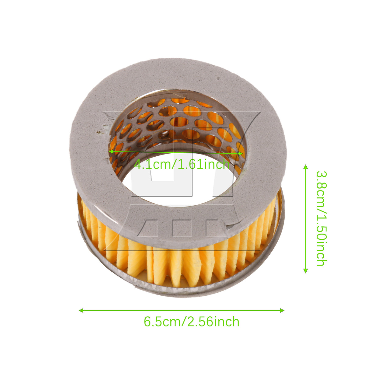 BQLZR 1pc Oil-free Air Compressor Single Mesh Filter Element 65x41x38mm Yellow for Blower