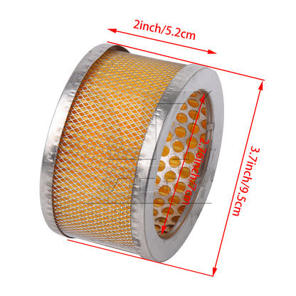 BQLZR 1pc Oil-free Air Compressor Dual Mesh Filter Element 95x70x52mm Yellow for Blower