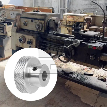 BQLZR Aluminum Alloy Handwheel 30mm OD 8mm Bore with Wrench for Lathe Drilling Machine Part Silver