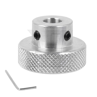 BQLZR Aluminum Alloy Handwheel 30mm OD 8mm Bore with Wrench for Lathe Drilling Machine Part Silver