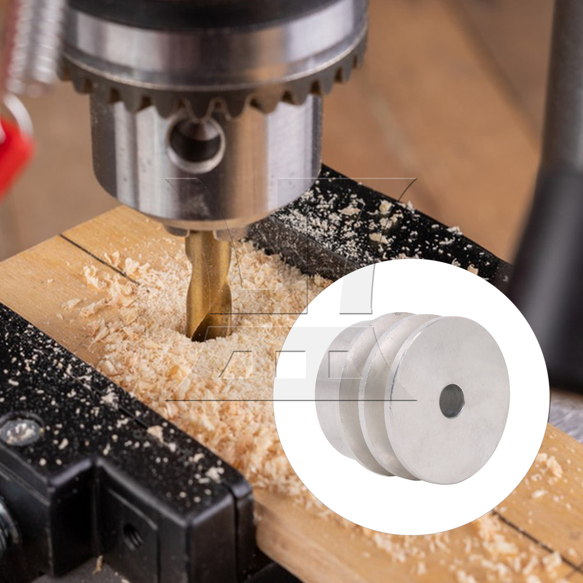 BQLZR 1PC Aluminum Alloy Double Groove Pulley 40mm OD 8mm ID Not Easy to Rust