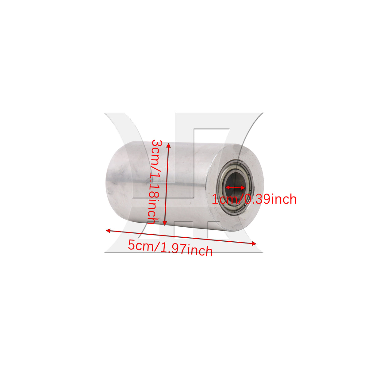 BQLZR 1PC Aluminum Belt Grinder Wheel Double Bearing Drive Wheel for Tool Polishing 50x30x10mm