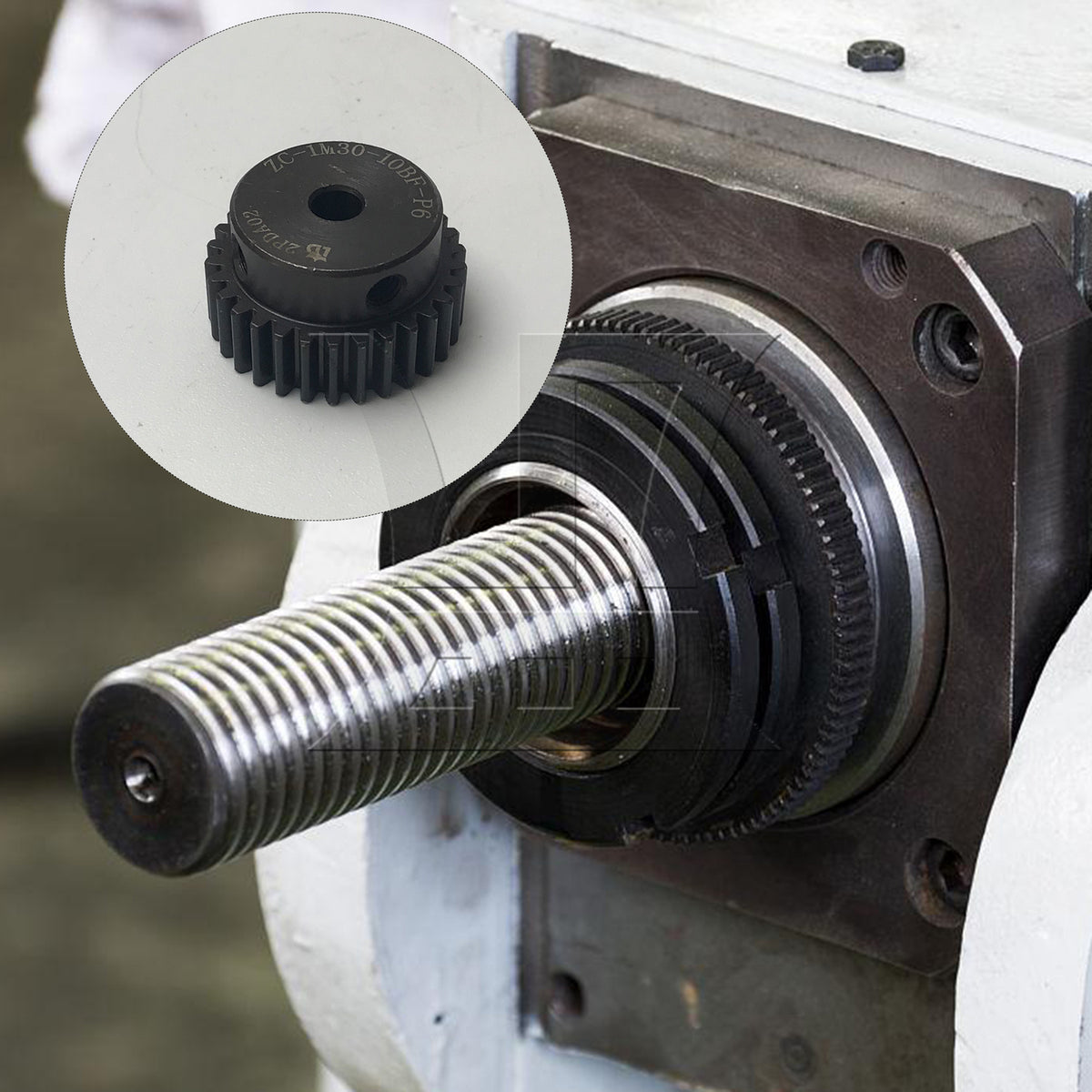 BQLZR 1pc Spur Gear 1 Module 30 T 6mm for Conveying Machinery Automotive Applications