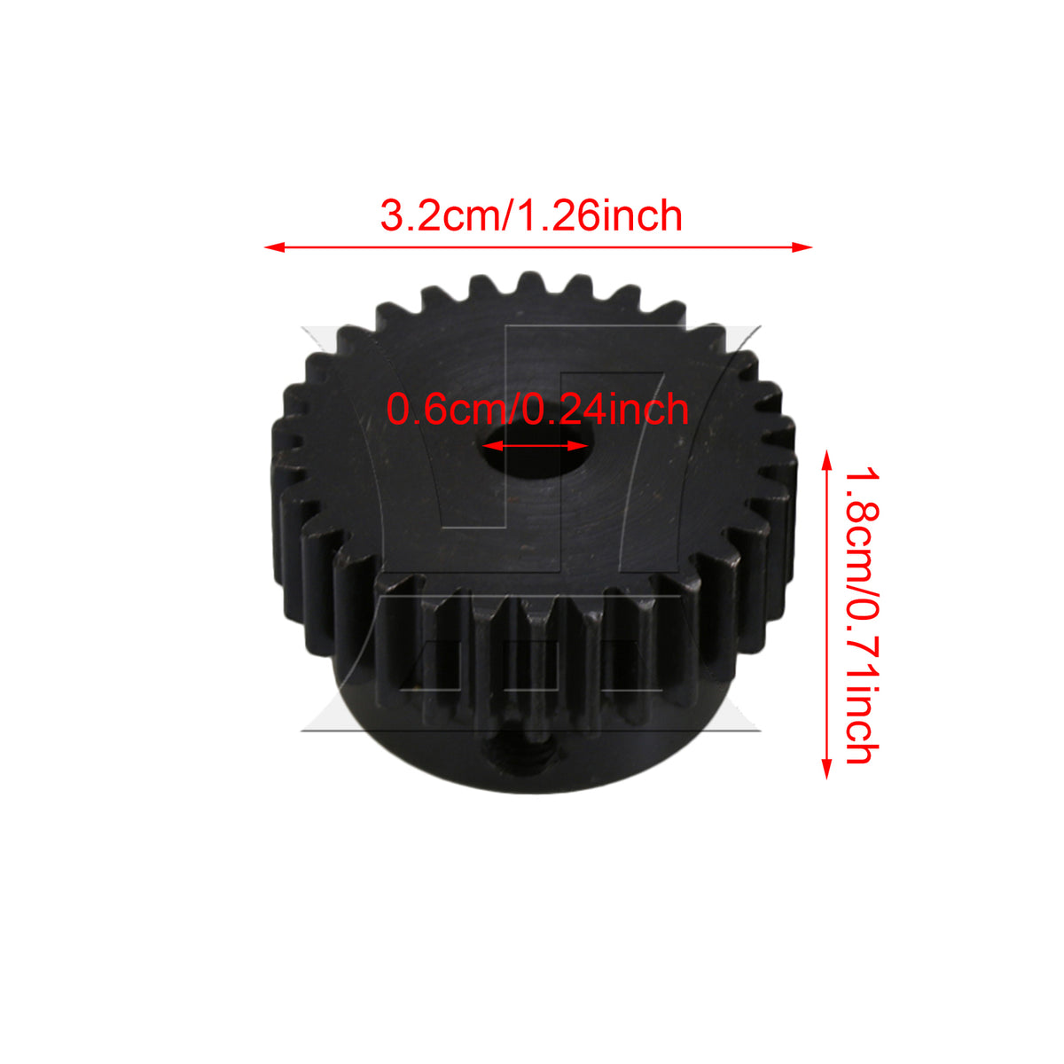 BQLZR 1pc Spur Gear 1 Module 30 T 6mm for Conveying Machinery Automotive Applications