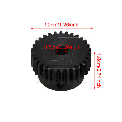 BQLZR 1pc Spur Gear 1 Module 30 T 6mm for Conveying Machinery Automotive Applications