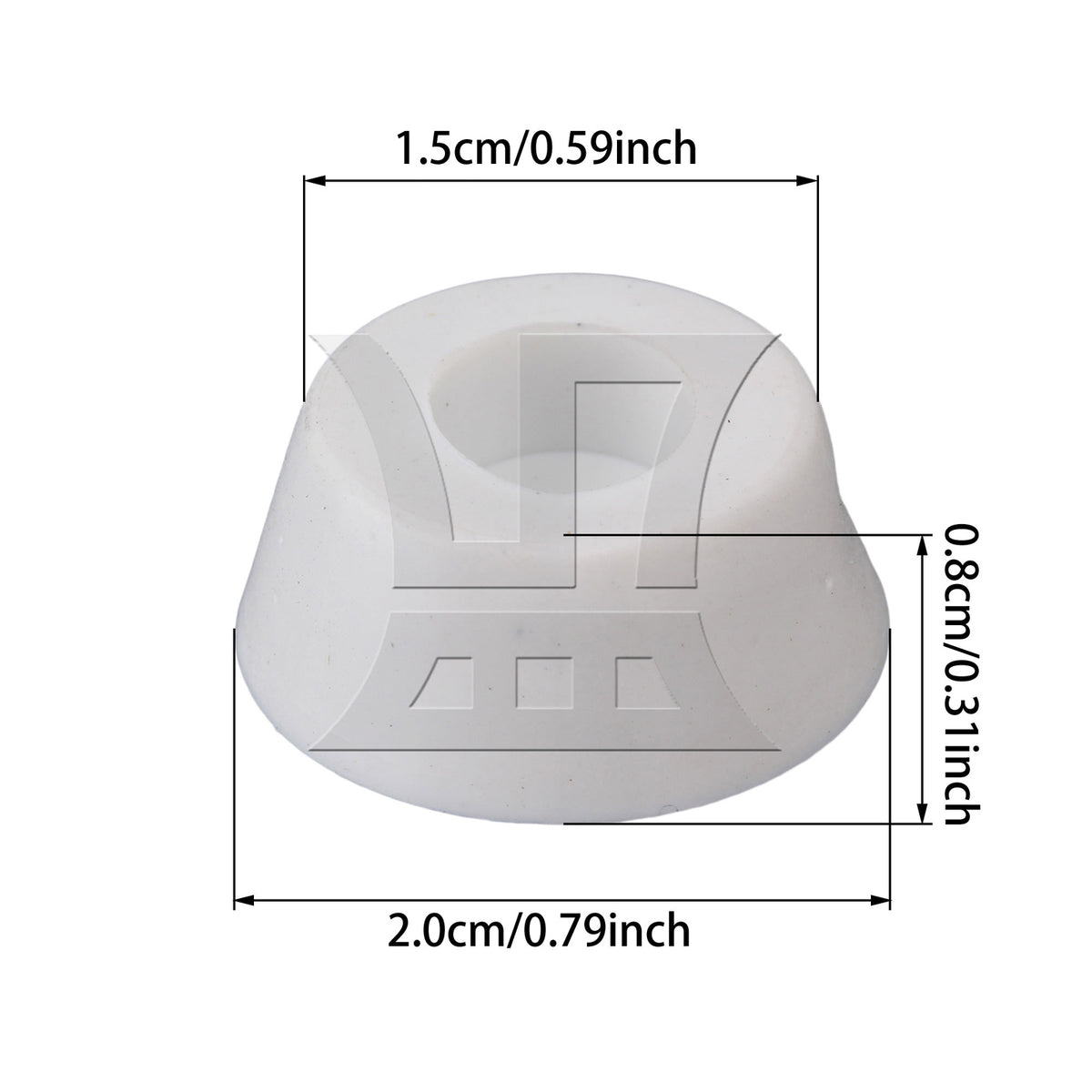 BQLZR 1pc Rubber Foot Pad 20 x 15 x 8mm White For Furniture Appliances Diy Support Foot Pads