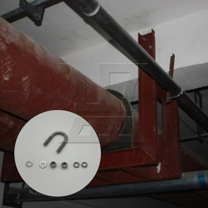 BQLZR 1pc 304 Stainless Steel U-bolt M6x22mm U-shaped Pipe Clamp