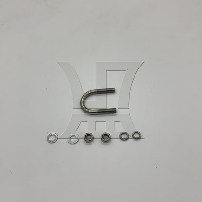 BQLZR 1pc 304 Stainless Steel U-bolt M6x22mm U-shaped Pipe Clamp