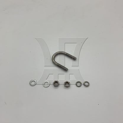 BQLZR 1pc 304 Stainless Steel U-bolt M6x22mm U-shaped Pipe Clamp