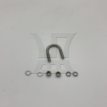 BQLZR 1pc 304 Stainless Steel U-bolt M6x22mm U-shaped Pipe Clamp