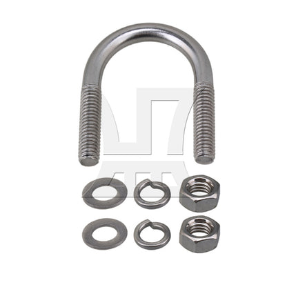 BQLZR 1pc 304 Stainless Steel U-bolt M6x22mm U-shaped Pipe Clamp
