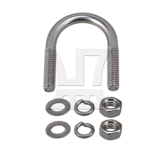 BQLZR 1pc 304 Stainless Steel U-bolt M6x22mm U-shaped Pipe Clamp