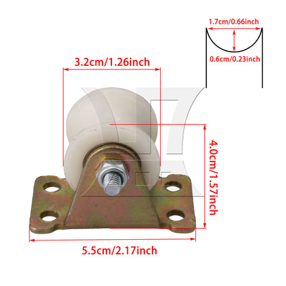 BQLZR U-Shaped Nylon Wheel, 1.2 Inches, Single Load Capacity Of 100 Kg, Suitable For Industrial Machine Tools