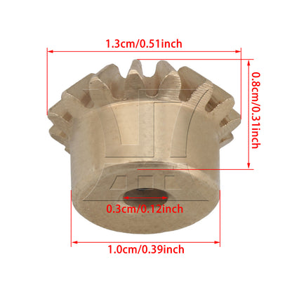 BQLZR Conical Bevel Gear, 0.8 Molds 15 Teeth, 3mm, Suitable For Industrial Conveying