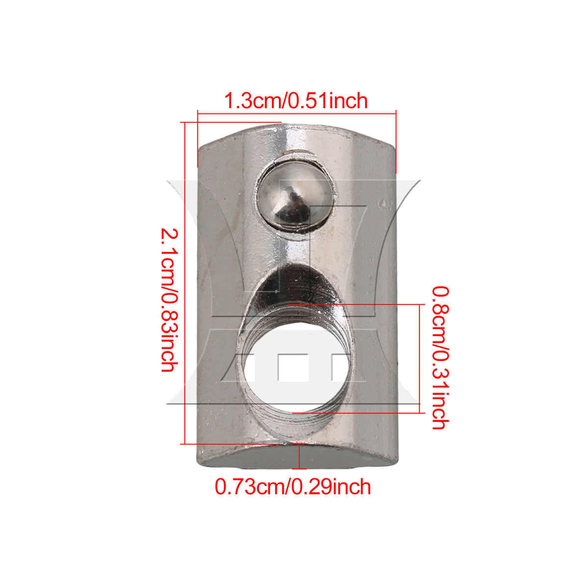 BQLZR 1pc 40 Section European Standard Elastic Nut Block M8 Aluminum  Sliding Block