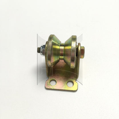 BQLZR 1pc Sliding Gate Wheel With Bracket 32mm Fixed Pulley Guide Rail Guide Wheel Load Bearing Wheel Pulley Crane Wheel