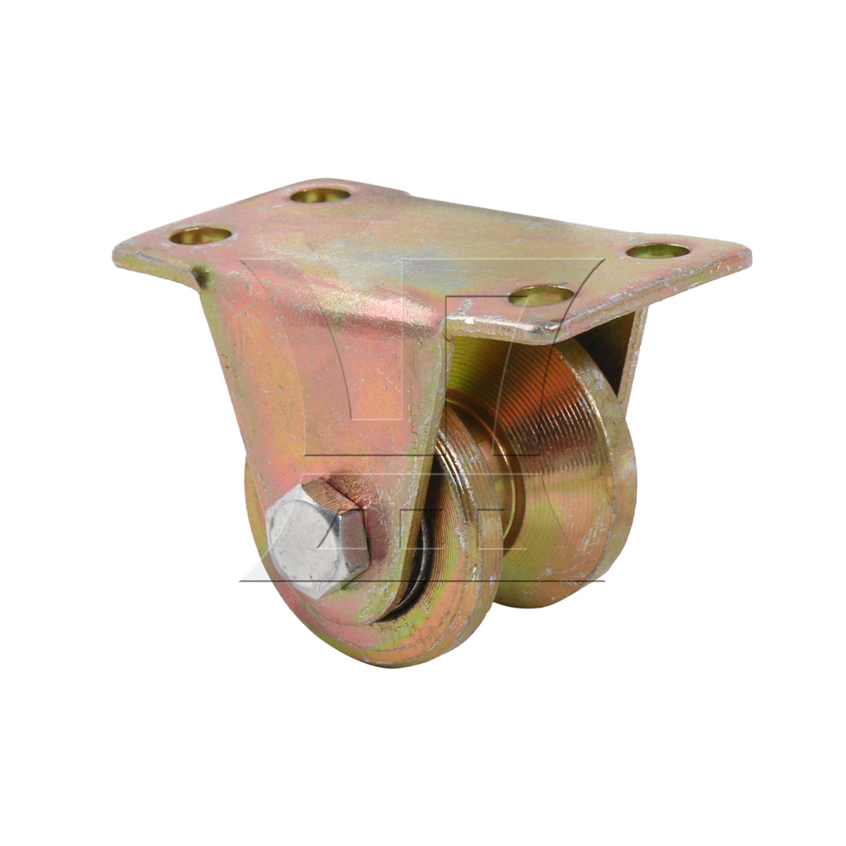 BQLZR 1pc Sliding Gate Wheel With Bracket 32mm Fixed Pulley Guide Rail Guide Wheel Load Bearing Wheel Pulley Crane Wheel