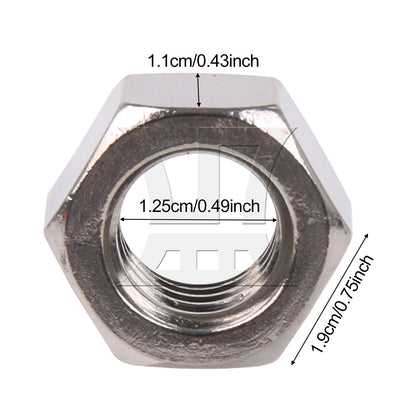 BQLZR 1pc Stainless Steel Hexagonal Nut 1/2-13inch for Industrial Production