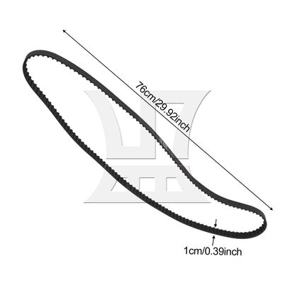 BQLZR 1pc XL 760x10mm Rubber Timing Belt Black for Automotive Industry