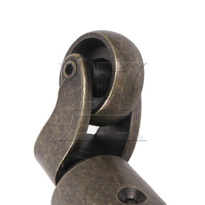 BQLZR 1PC Antique Brass Round Cup Caster 25mm Wheel for Furniture Feet 32.5 Outter Width 25mm Inner Width