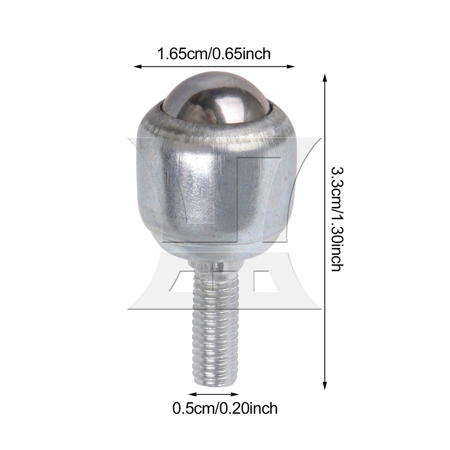 BQLZR 1PC Ball Transfer Bearing with M5 Screw Rod CY-12D 16.5mm Dia Carbon Steel Ball for Transmission System