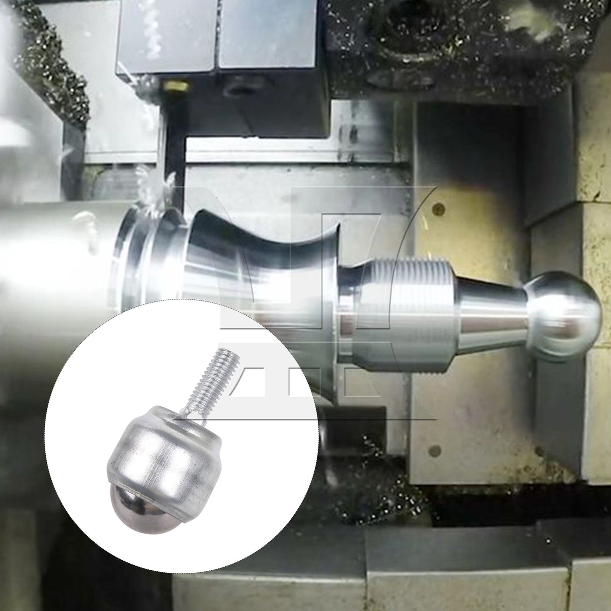 BQLZR 1PC Ball Transfer Bearing with M6 Screw Rod CY-19D 23mm Dia Carbon Steel Ball for Transmission System