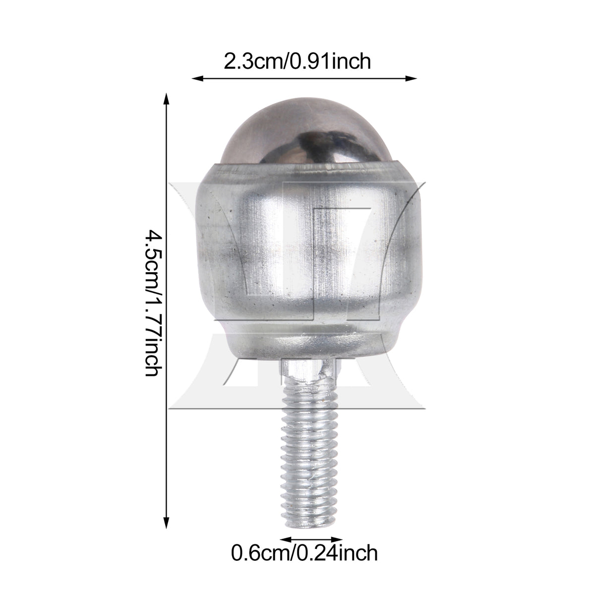 BQLZR 1PC Ball Transfer Bearing with M6 Screw Rod CY-19D 23mm Dia Carbon Steel Ball for Transmission System