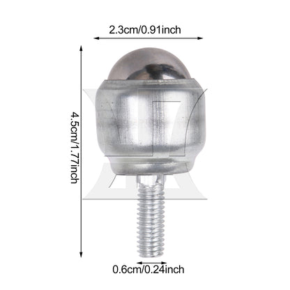 BQLZR 1PC Ball Transfer Bearing with M6 Screw Rod CY-19D 23mm Dia Carbon Steel Ball for Transmission System