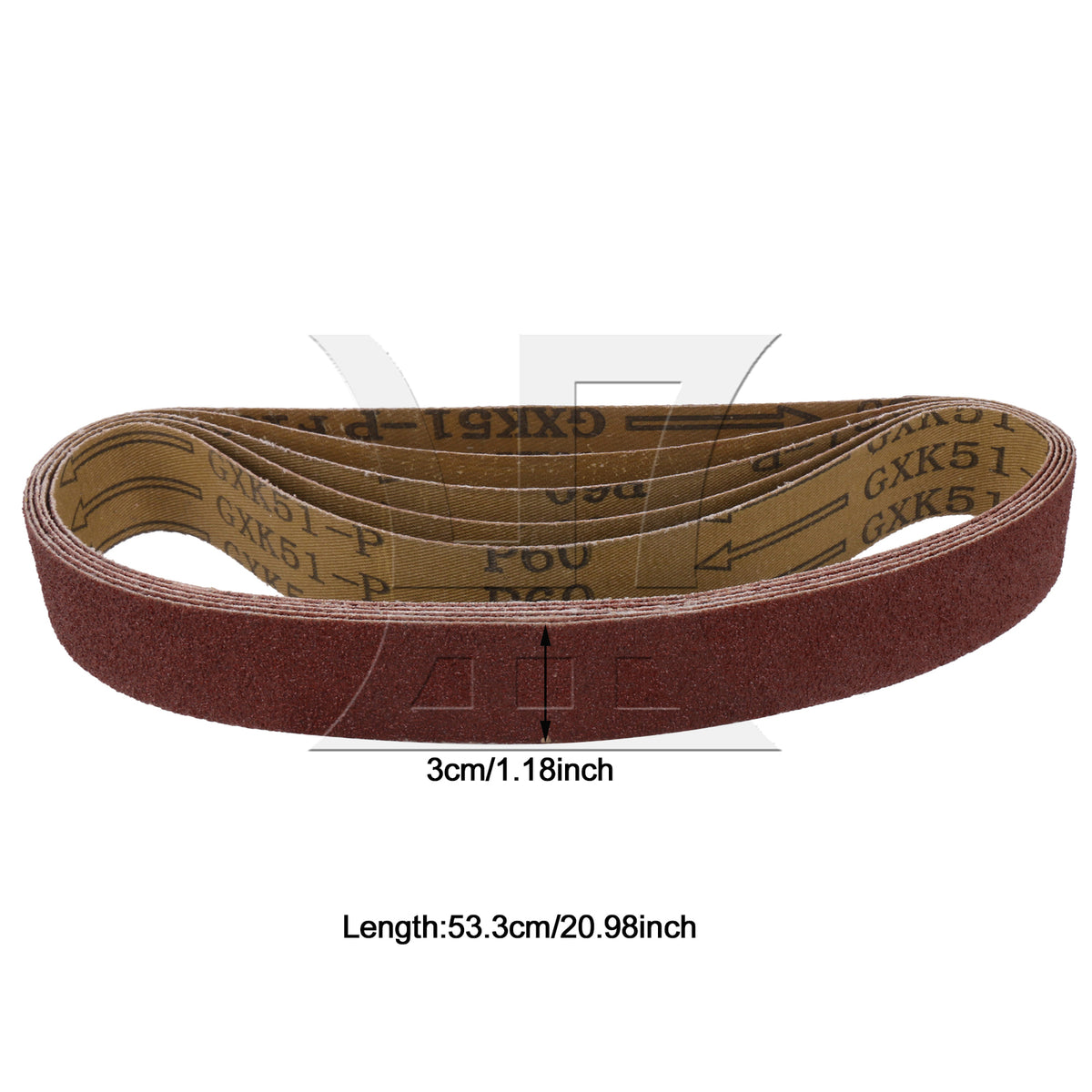 BQLZR 1pc Sanding Belt 60 Mesh 533 x 30 Mm Furniture Metal Polished and Polished Dry Frosted Sand Tape