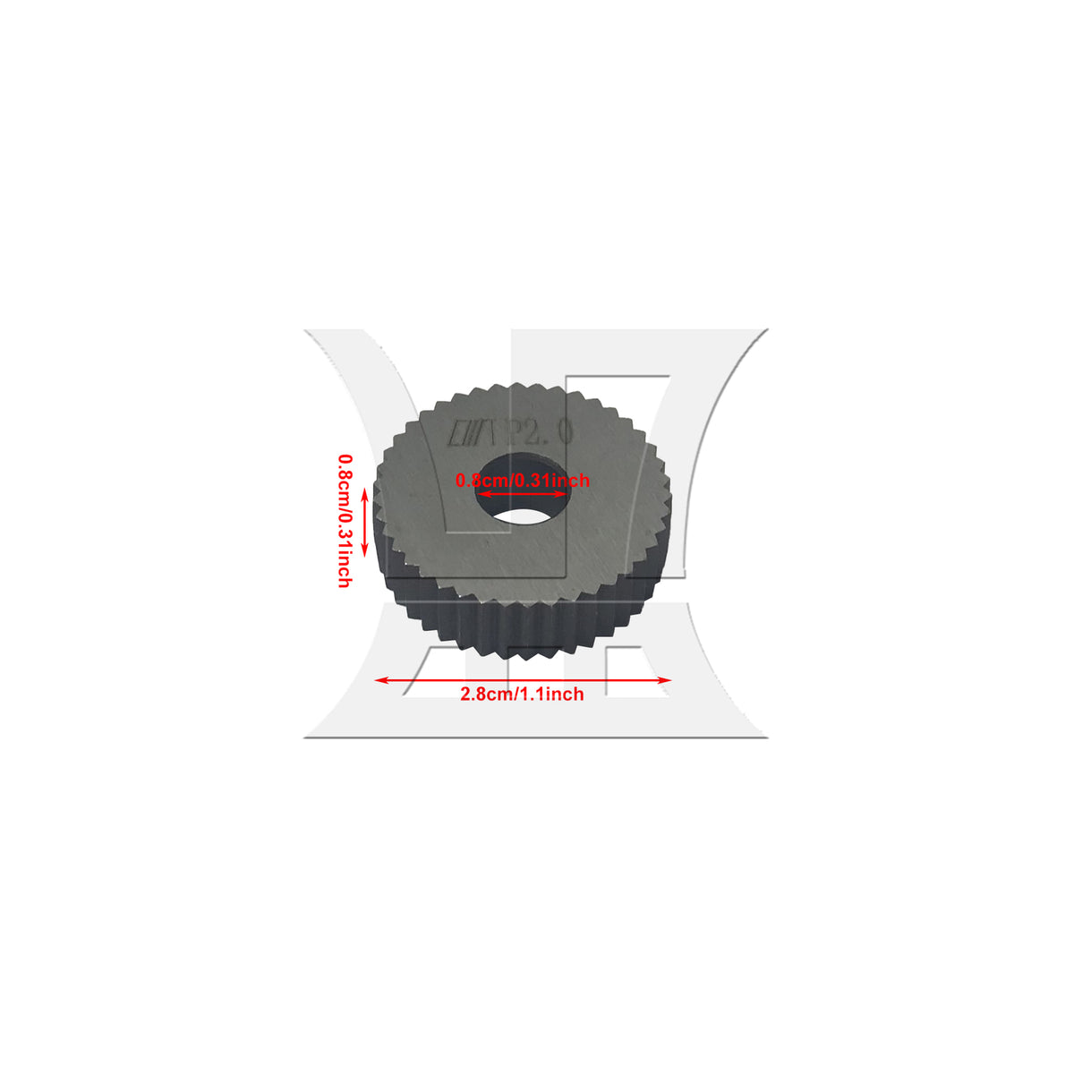 BQLZR 1pc Straight Knurled Wheel 28 x 2mm Pad Wheel Knurled