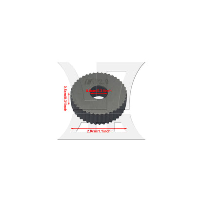 BQLZR 1pc Straight Knurled Wheel 28 x 2mm Pad Wheel Knurled