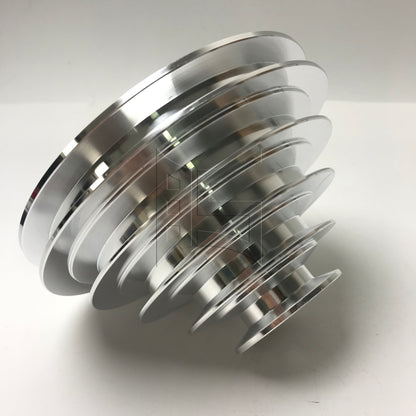 BQLZR 1pc A-Type Aluminum 5-layer Pagoda Pulley Wheel 19mm Keyway 6mm for Synchronous Belt A-type Triangle Belt